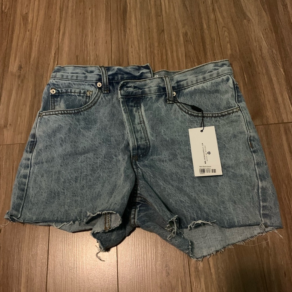 Princess Polly PP-DNM Denim Crossover Shorts